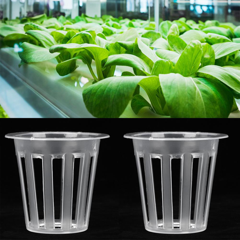 50Pcs Hydroponics Soilless Plant Flower Growing Basket Mesh Pot Net for Greenhouse