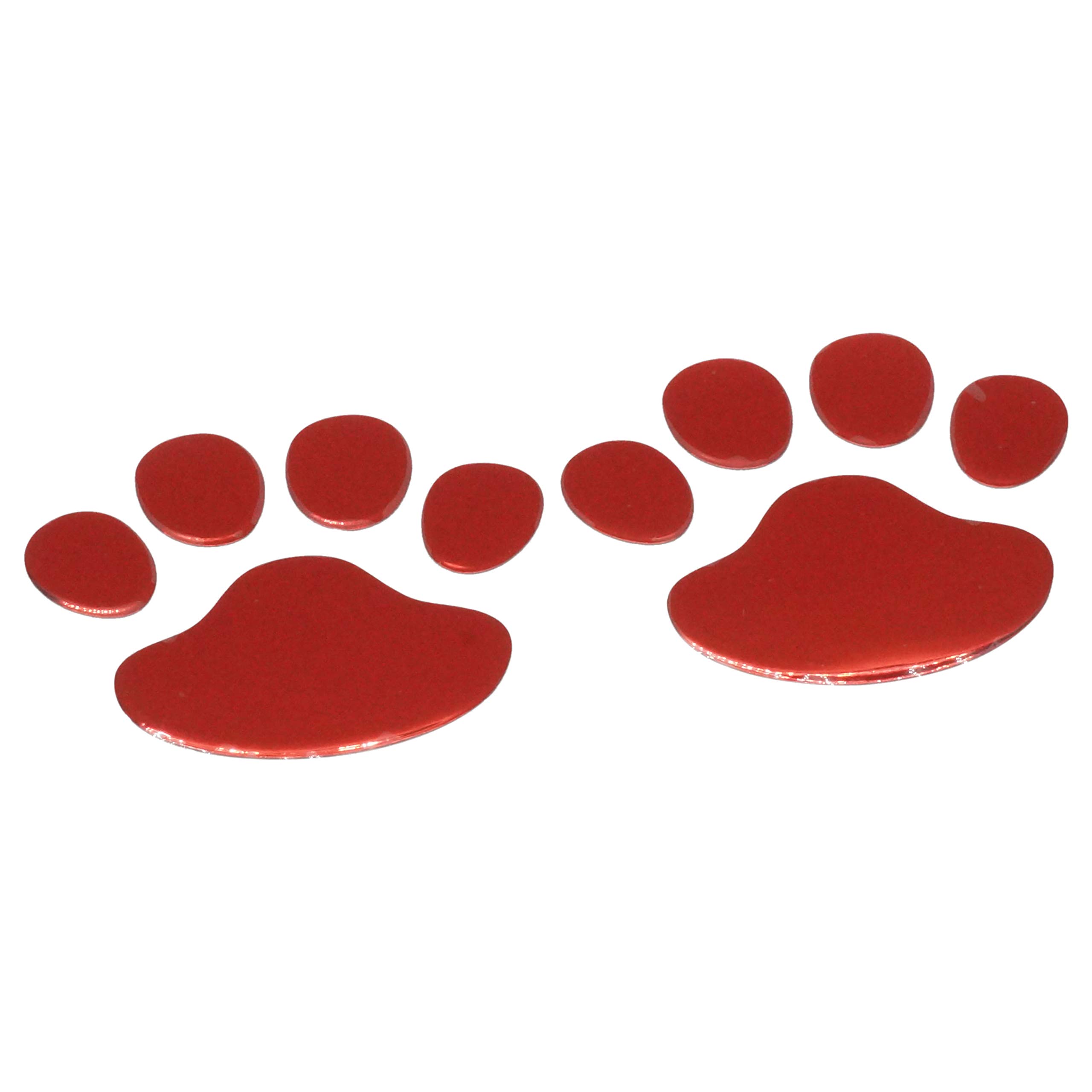 

KOYOKOMA 3D Car Stickers Paw Cute Set of 10 Dress Up Emblem Stickers for красный