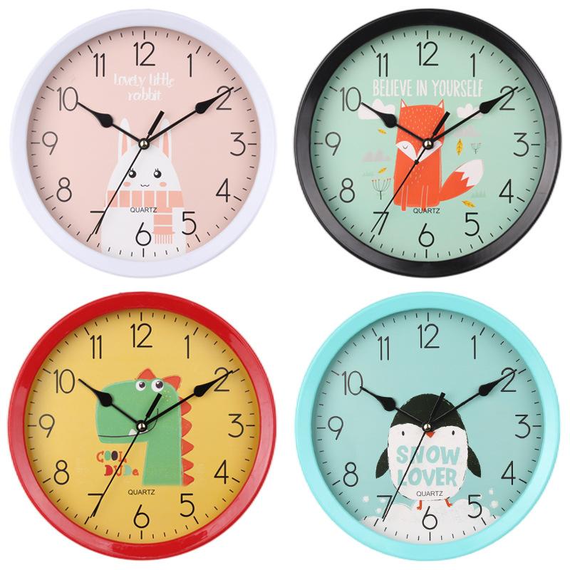 Super Silent Creative Wall Clock Cartoon Clock Wall Clock Cute Simple Home Living Room Children's Room Bedroom Wall Clock