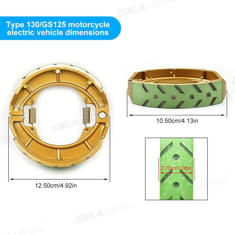 SEAMETAL Motorcycles Brake Shoes Brake Pad Block for GY6 50 GY6 80 GY6 125 CG125 CG150 139QMB 152QMI 156FMI Scooter Moped ATV