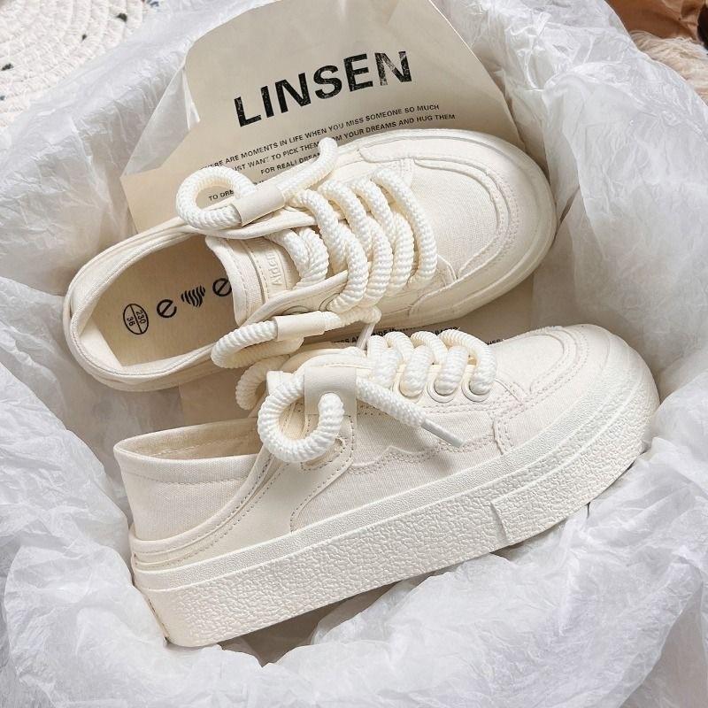 Summer Thin Little White Shoes Women's New Canvas Shoes Campus Female Students Casual Breathable Matching Skirt Women's Shoes