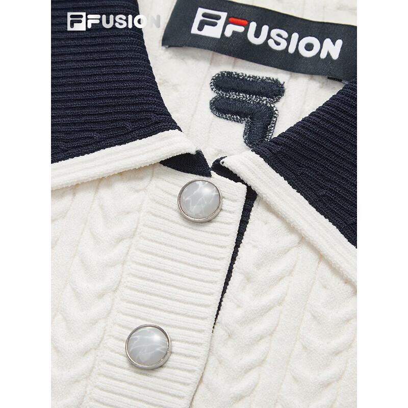 FILA FUSION Women's Cable Knit Short Sleeve Top