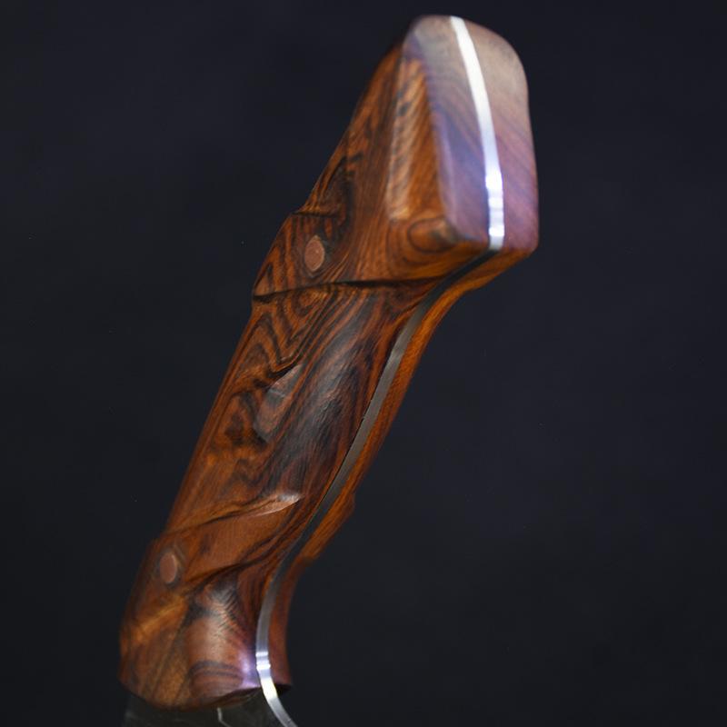 8.5 Inch Butcher Knife Chef Cleaver Slicing Handmade Forged Messer Wood Handle Kitchen Knife For Cutting Vegetables And Meat
