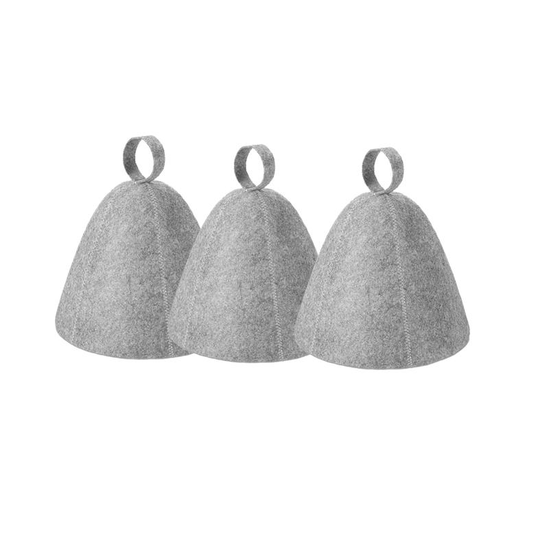 Sauna  Anti Heat Sauna Hat Thicken Wool Felt Shower Cap Hair Turban Quickly Towel Drying Towel Hats Sauna Bathroom Accessories