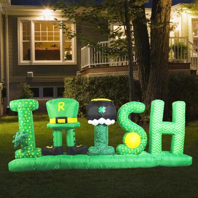 ST.patrick's Day Inflatable Glowing Decoration Props Large Luminous Lighted Up Outdoor