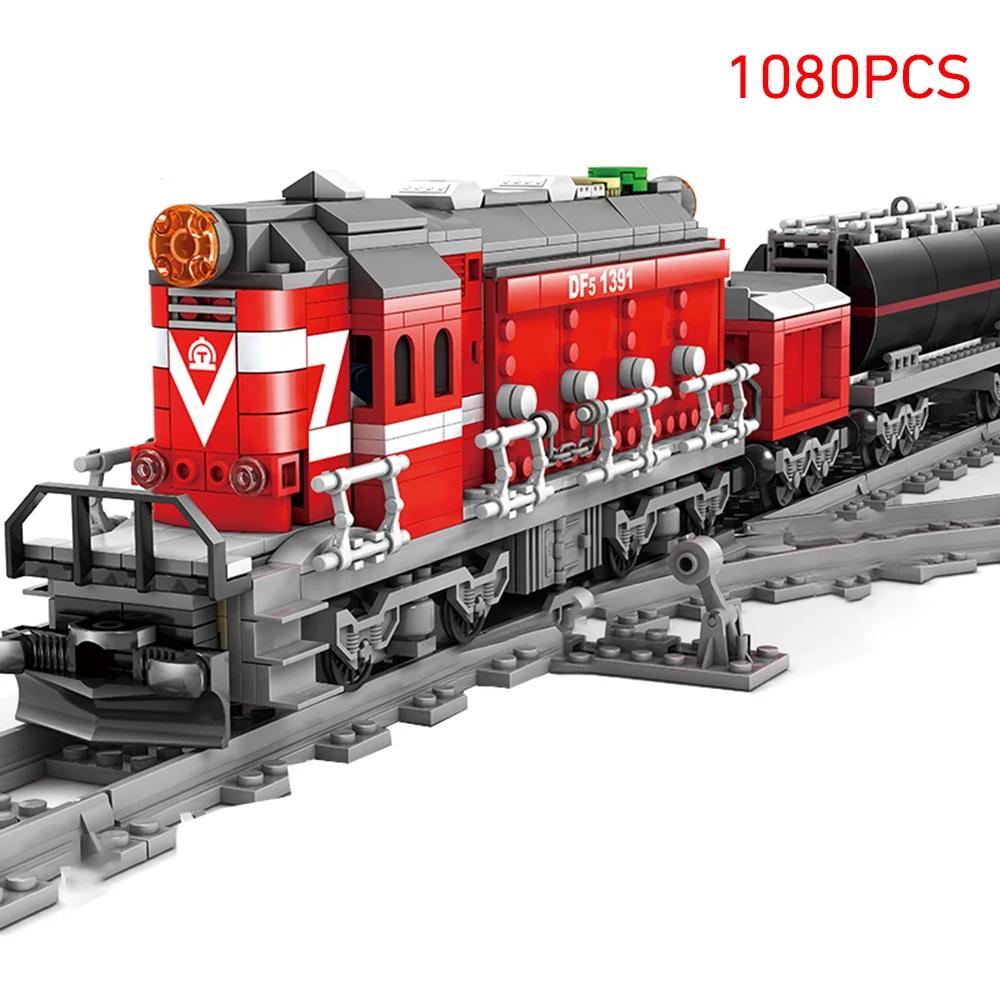 Technical City High-speed Rail Train with Tracks Building Block 78cm High-tech Vehicle Toy-RunIdeal for Boys Gift Happy Time