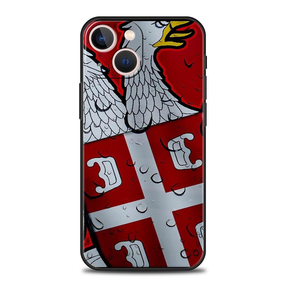 Serbia Flag Badge Phone Case For iPhone 16e 15 14 13 12 11 Pro Max XS X XR SE 7 8 Plus Shell iPhone 16 Soft TPU Cover