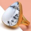 Dendritic Opal Gemstone Handmade Silver Jewelry  "6"
