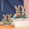 2D Flat, Easter Cute Rabbit Acrylic Desktop Decoratio, with Base, Suitable for Wall Decoration, Porch, Room, Villa, Accents Home, Hallway, or Workplac