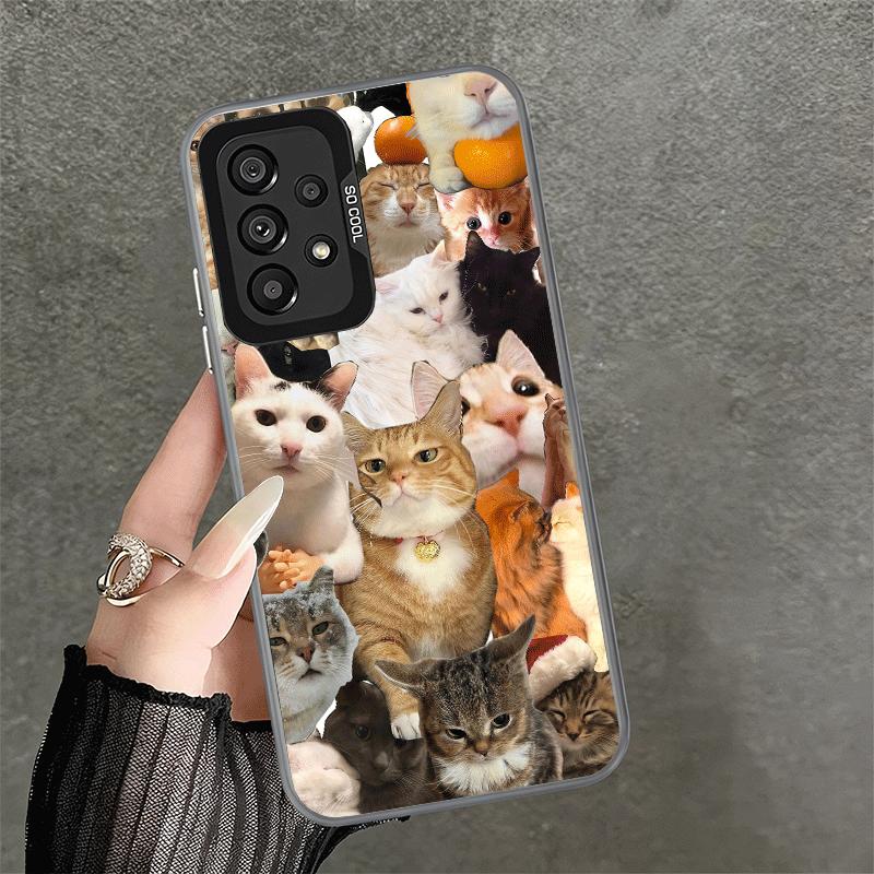 Crying Cats Combine Memes Shockproof Phone Case for Samsung A17 A16 A15 A14 A37 A57 A36 A56 A26 A35 A55 A25 A34 A54 A24 A13 A23