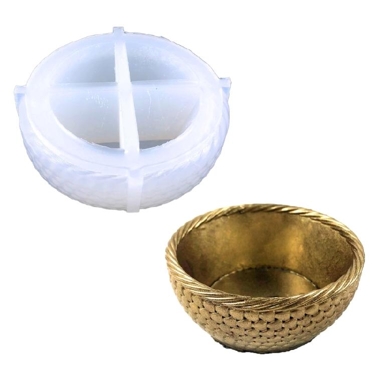 

Diy Pattern Bowl Candle Cup Storage Box Mold Jewelry Resin Mirror Basket Mold 1