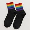 Female Spring and Autumn Fashion New Rainbow Sport Tube Socks