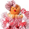 Christmas Door Wreath Gingerbread Doll with Lollipop Wreath Gingerbread Hanging Decorations Christmas Front Door Decorations