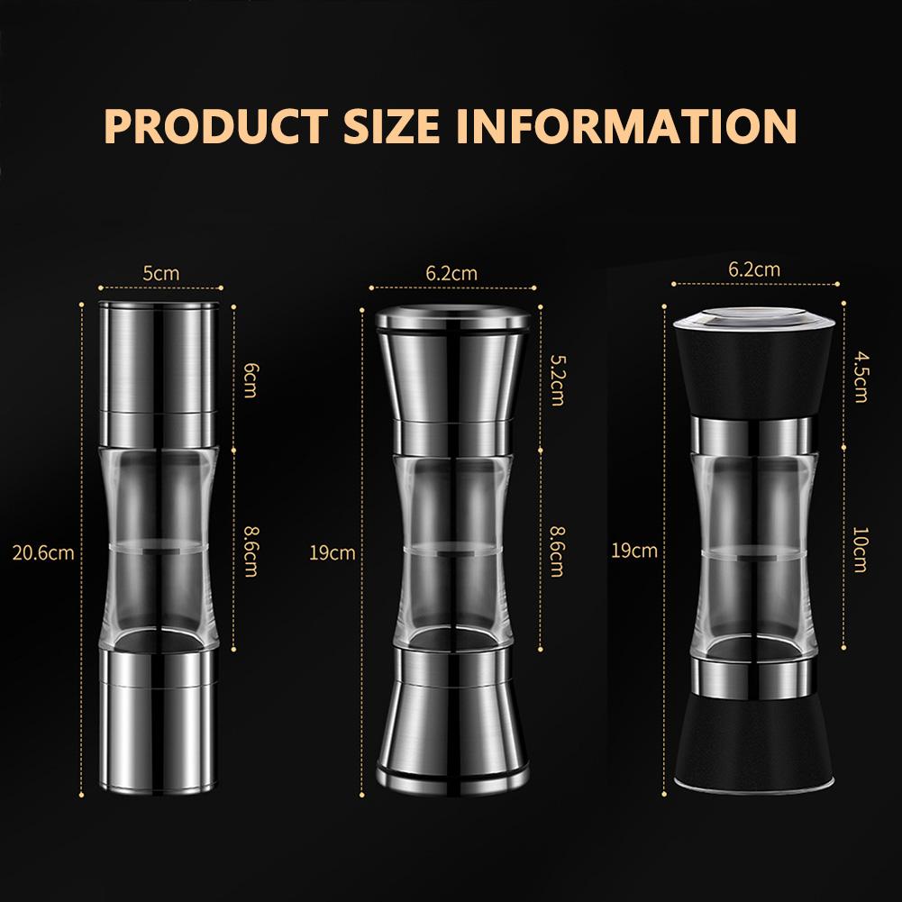 Fillable Double Head Pepper Grinder Long Lasting Freshs Keeping Spice Grinder Kitchen Accessories