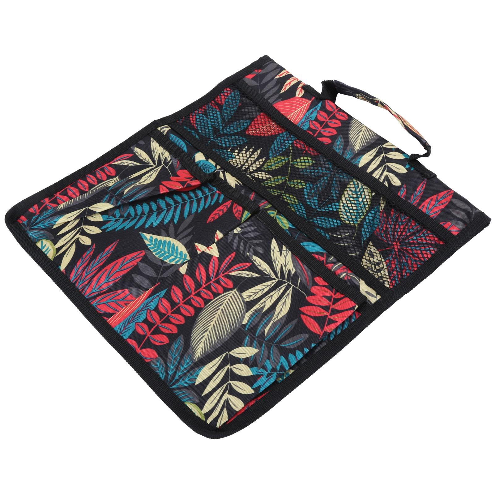 

Portable Oxford Garden Kneeler Stool Tool Bag Outdoor Work Cart Hanging Bags OrganizersRed Leaves