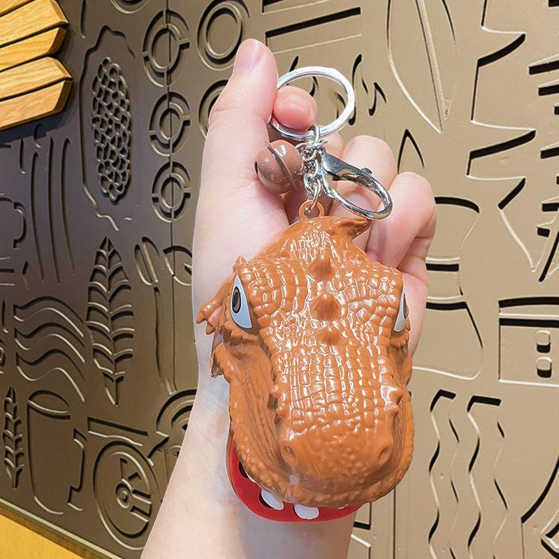 Crocodile Teeth Toys Keychain Children'S Crocodile Bites Fingers Reaction Training Dinosaurs Animal Pull Back Trick Game Family