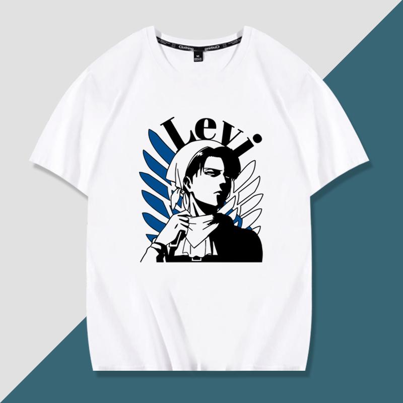 Japanese anime Attack on Titan handsome printed summer 100% cotton T-shirt fashion casual men's streetwear