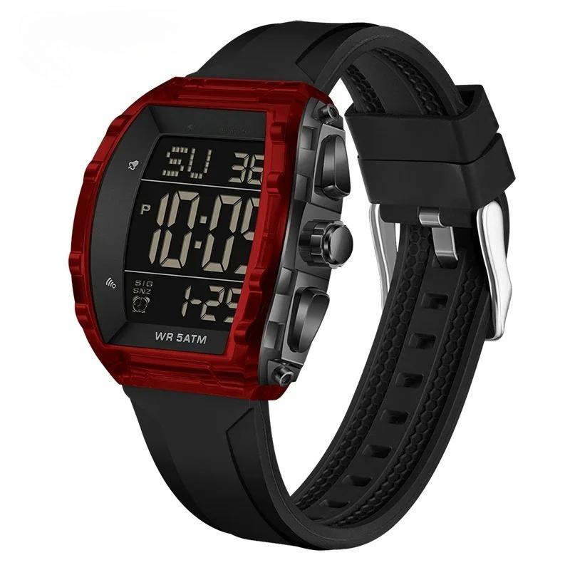 Men's Sports Electronic Watch Waterproof Countdown Calendar Night Light LED Digital Wristwatch