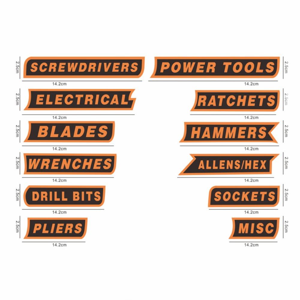 PVC Magnetic Toolbox Labels Easy Identification Tool Box Labels New Reusable Tags  General Tool Box