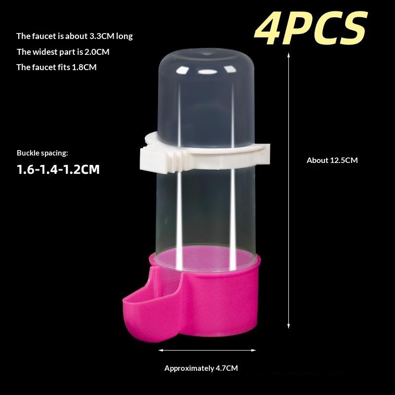 2/4/8/12Pcs Automatic Cage Hanging Parrot Water Dispenser 240ML Bird Feeder For Small Medium Large Bird Pet Cage Accessories