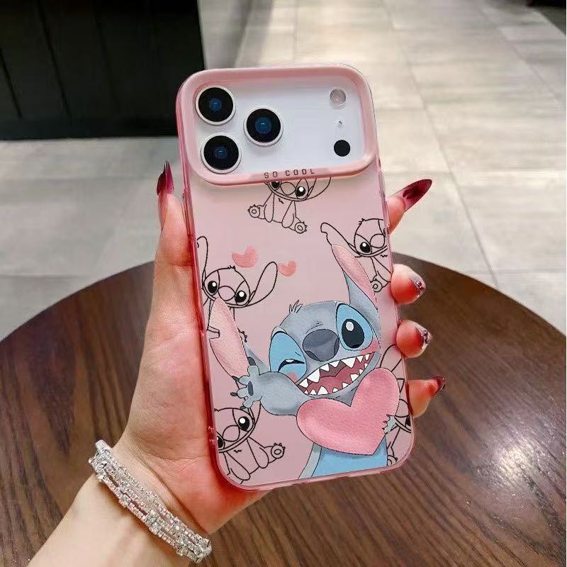 Stitch compatible iPhone 17 Pro Max phone case, iPhone 16 energetic case, 15 European and American style, 1413