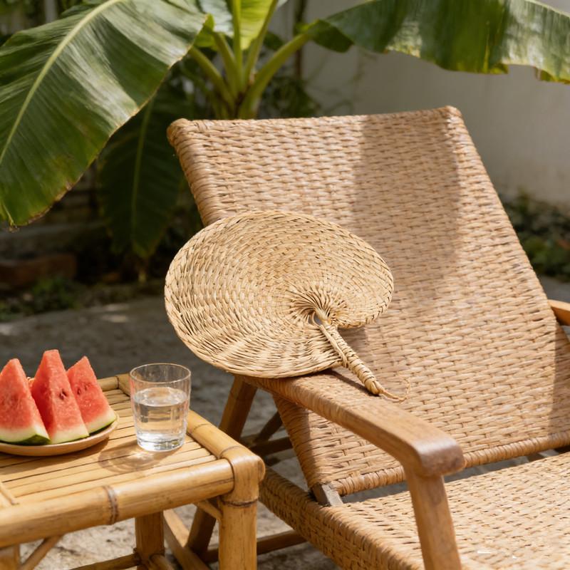 Farmhouse Ornaments Palm Leaf Palm Leaf Fan Wedding Decoration Eco-Friendly Summer Fan For Wedding Ceremonies Home Decor Beach