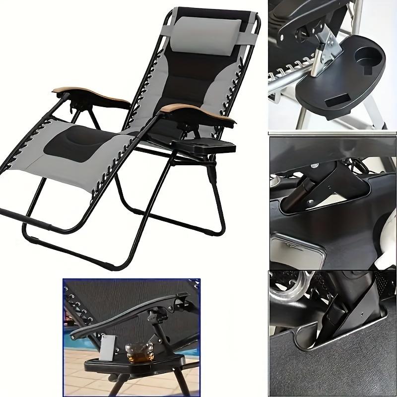Adjustable Zero Gravity Chair Tray with Cup Holder, Durable Plastic, Perfect for Camping and Home Furniture