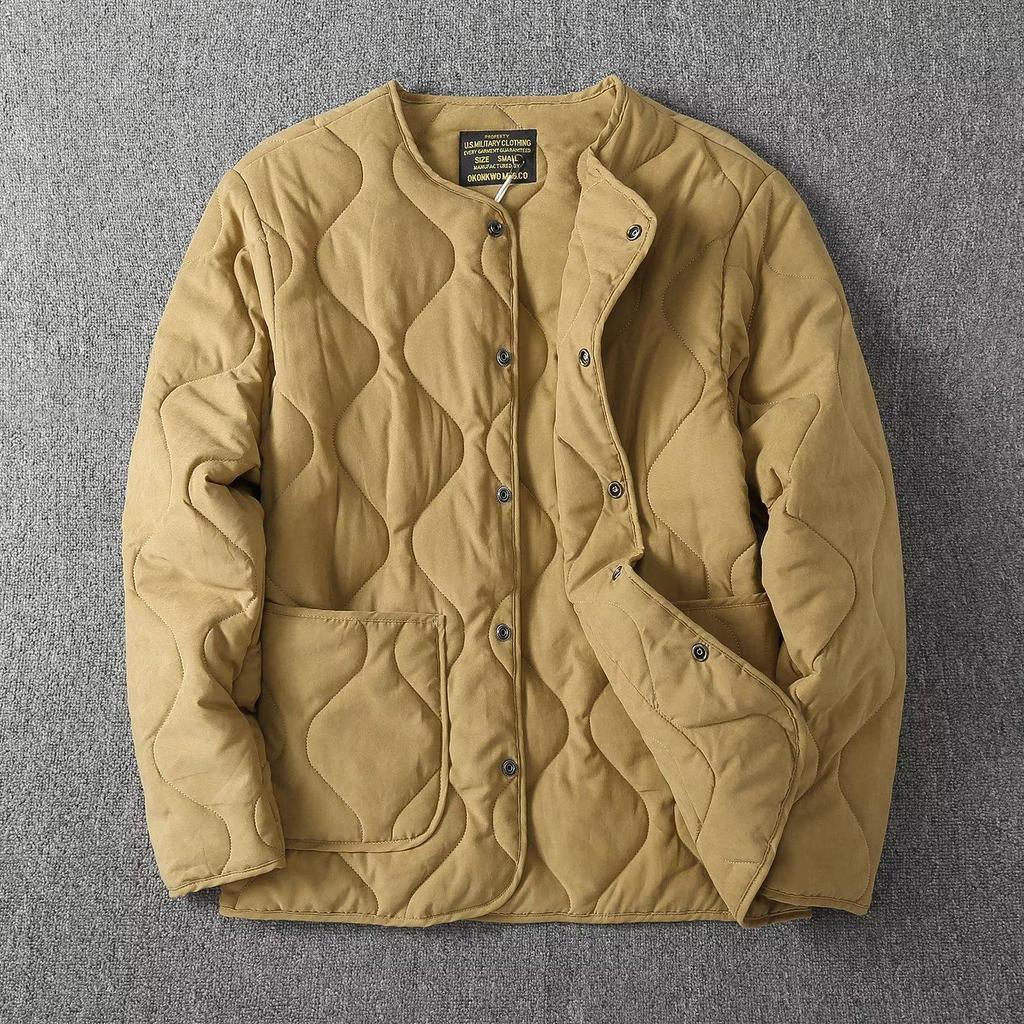 2024 Retro Quilted Thick Cotton Coat for Men - Trendy, Warm, All-Match Autumn/Winter Jacket