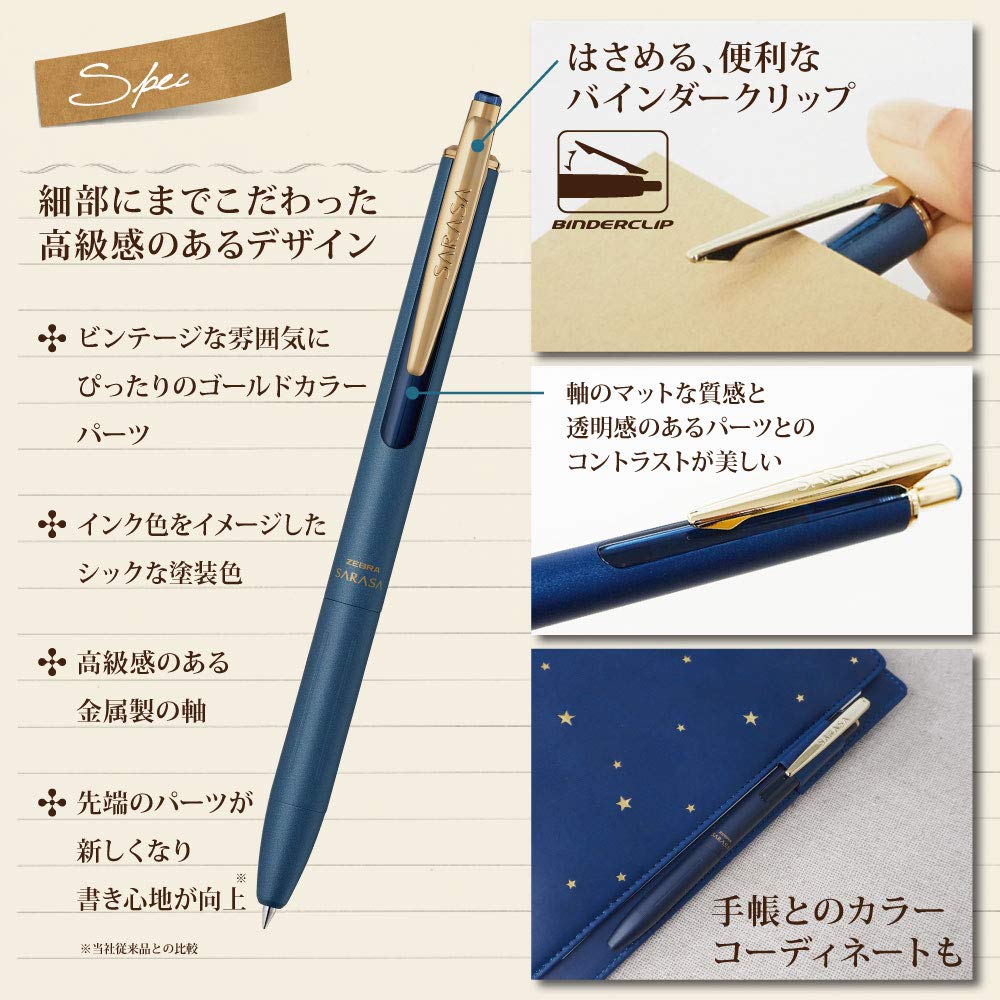 Zebra Sarasa Grand Gel Ballpoint Vintage Bordeaux Pen, 0.5mm, Color, Purple, P-JJ56-VBP