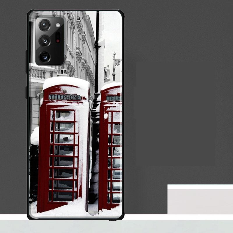 Retro Winter Snow London Case For Samsung Galaxy S23 S24 S25 Ultra S9 S10 S20 S21 S22 Plus S23 FE S25 FE Phone Cover