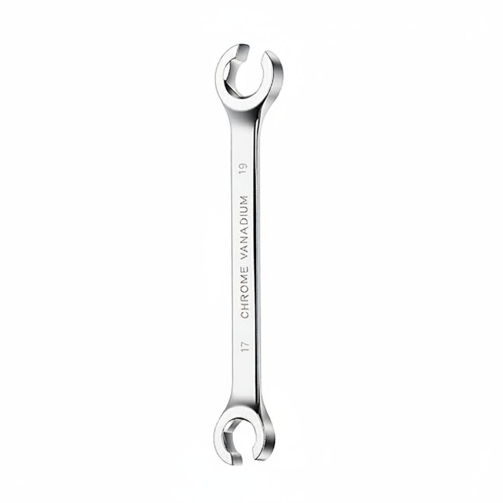 Hand Tool 8-19mm Flare Nut Wrench Mirror Finish Open Ring Brake Line Wrench Double Head High Torque Wrench Car Repair