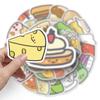 50 Handgemalte Lebensmittel-Doodles Personalisiert Nicht verletzend Guka Cartoon Kreativ DIY Wasserbecher Koffer Aufkleber Wasserdicht