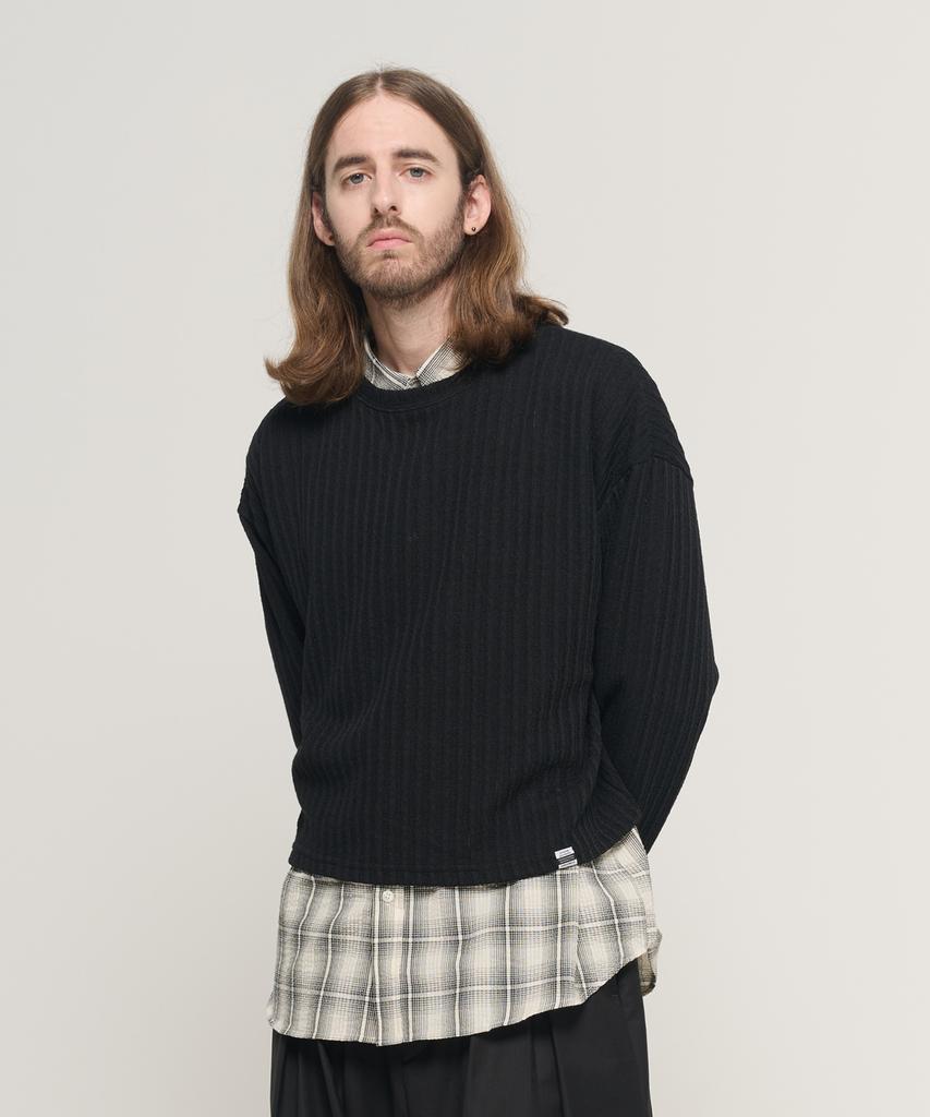 CARGOBROS Cb Ribbed Round Cropped Over-The-Knit (Black)