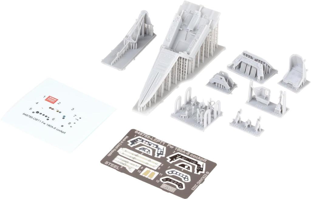 Eduard 1/48 Brassin Fw190A-6 Cockpit (for Eduard) Plastic Model Kit Parts EDU6481101 (Airplane)