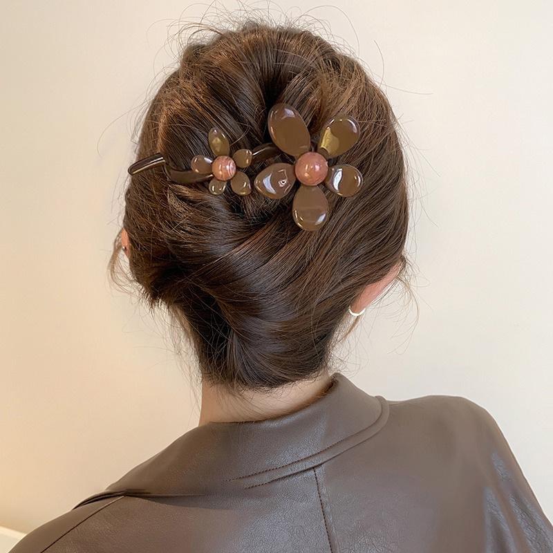 Francouzská retro perlová twist sponka do vlasů—Elegantní jednoslovný styl pro ženy