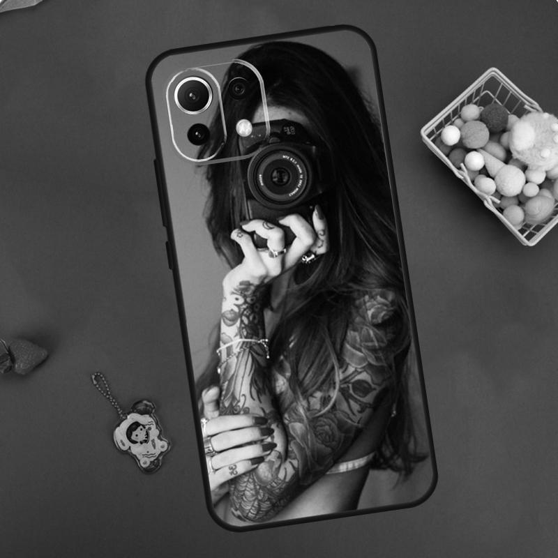 Sexy Tattoo-Mädchen Hülle für Xiaomi 14T Pro 13T 11T 12T 13 14 15 Ultra POCO X7 Pro X3 X5 X6 F5 F6 M6 Pro Abdeckung