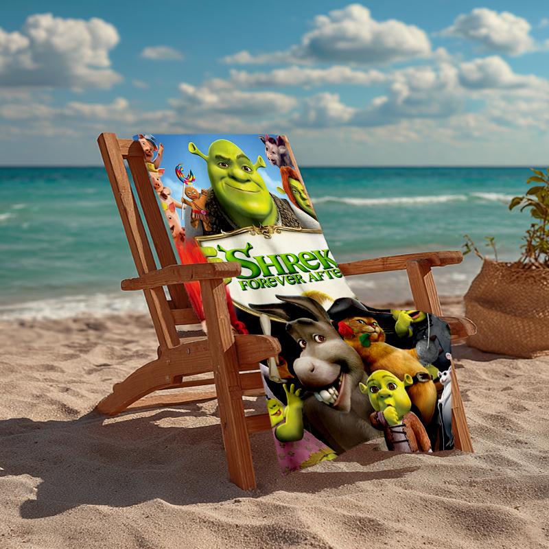 Ultra-Soft Beach Towel with Shrek Theme,Ideal for Pool - Camping, Diving - Perfect Travel Essential, Vibrant Beach Towel.