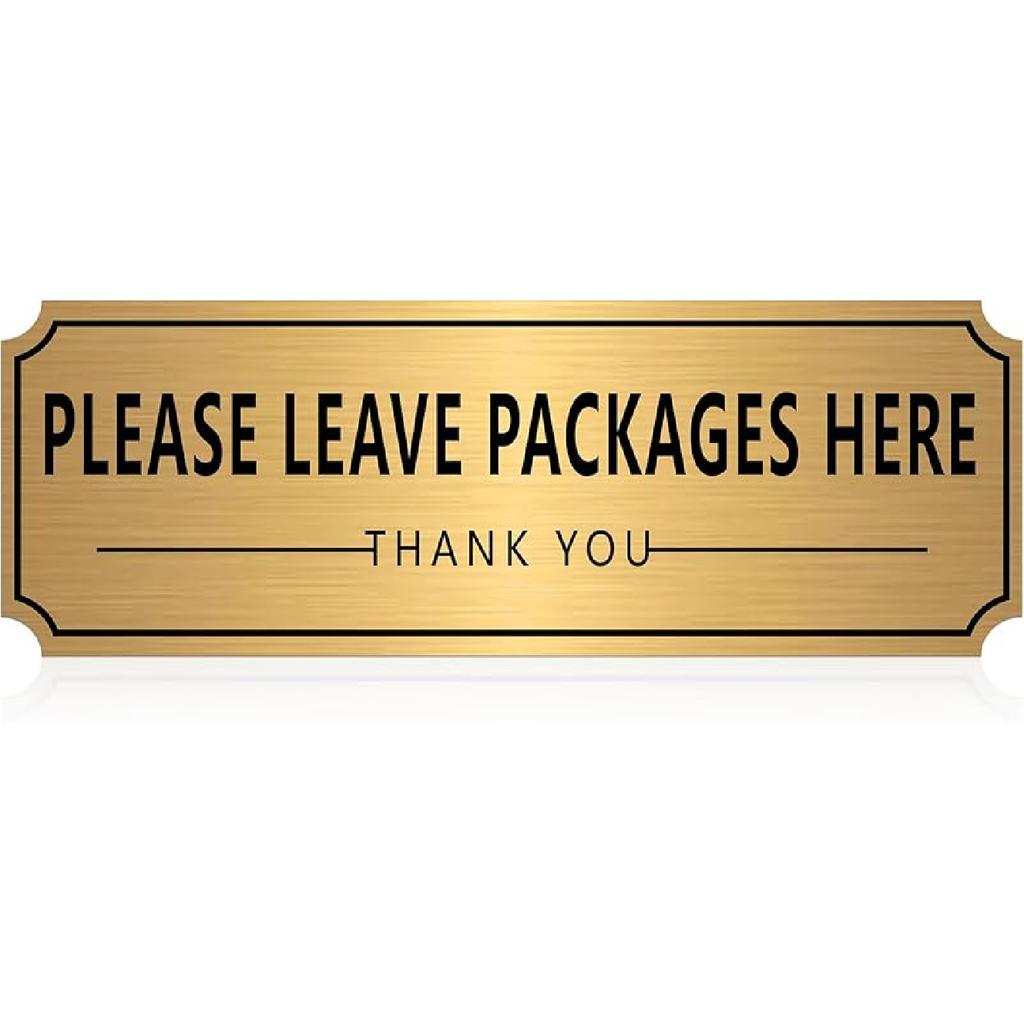Please Leave Packages and Deliveries Here Sign Sticker, Self-Adhesive Waterproof Modern Deliveries Sign for Packages, Please Place Packages in Box