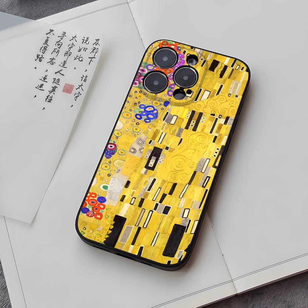 

Gustav Klimt Kiss Art Phone Case Funda For Iphone 17 14 13 16 11 15ProMax 12 Pro Max Mini Xr Plus Covers iPhone17
