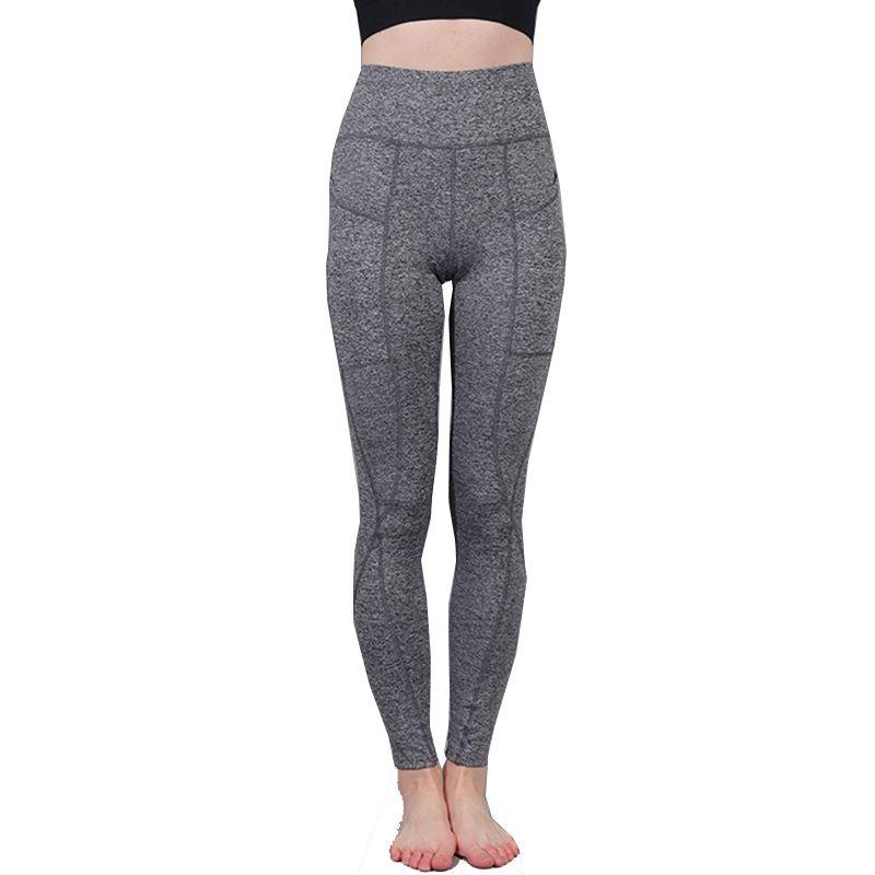 

Женские леггинсы для йоги с высокой талией, брюки с карманом, фитнес, спорт, тренажерный зал, тренировка, атлетические Gray,M