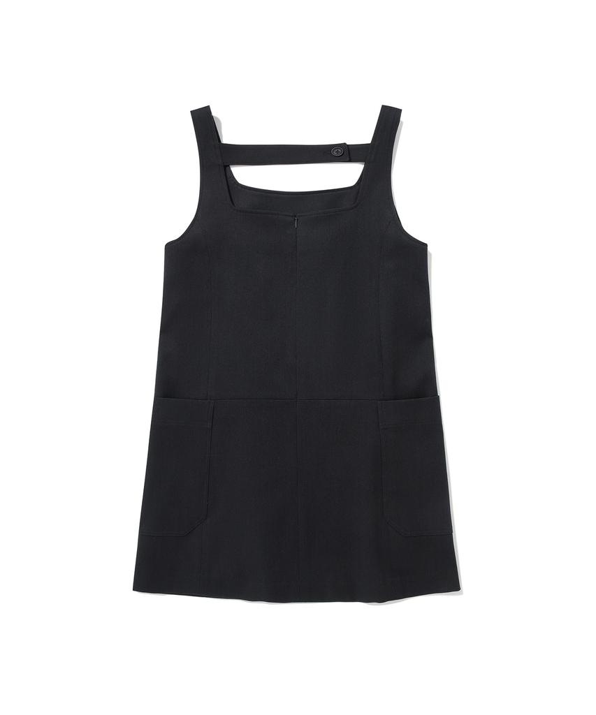 Covernat Woman Pocket Layered Mini Dress Charcoal