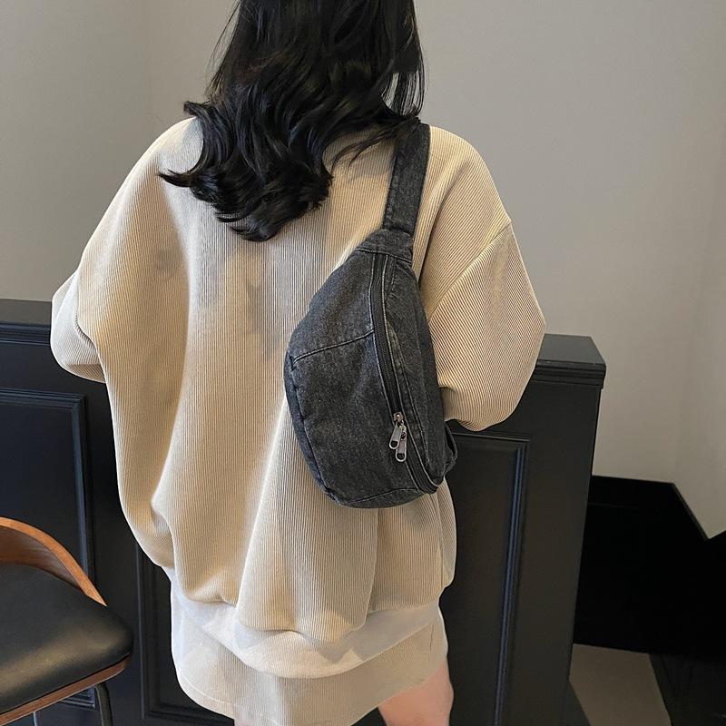 Denim Messenger Bag Hüfttasche Damen Outgoing Brusttasche
