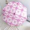 Pink Pattern, Automatic Folding Umbrella, Portable and Foldable Design, 8 Ribs, a Christmas or Birthday Gift.
