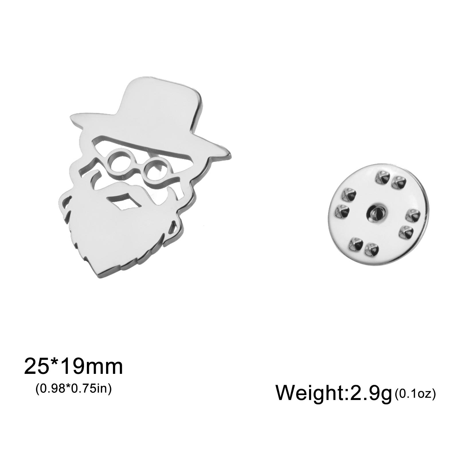 

Teamer Je Priests Rabbi Portrait Stainless Steel Mens Religion Amulet Wedding Pin Brooch For Gift Fashion Jewelry 2026 New