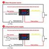 1Pcs Red Blue LED Display Digital Voltmeter Ammeter  Electromobile Motorcycle Car