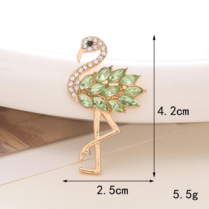 Colorful Peacock and Flamingo Jewelry: Crystal Flowers & Small Bird Shoe Charms
