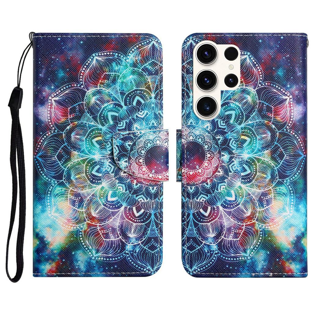 For Samsung Galaxy S25 Ultra Case Pattern Printing Protective Leather Folio Phone Cover