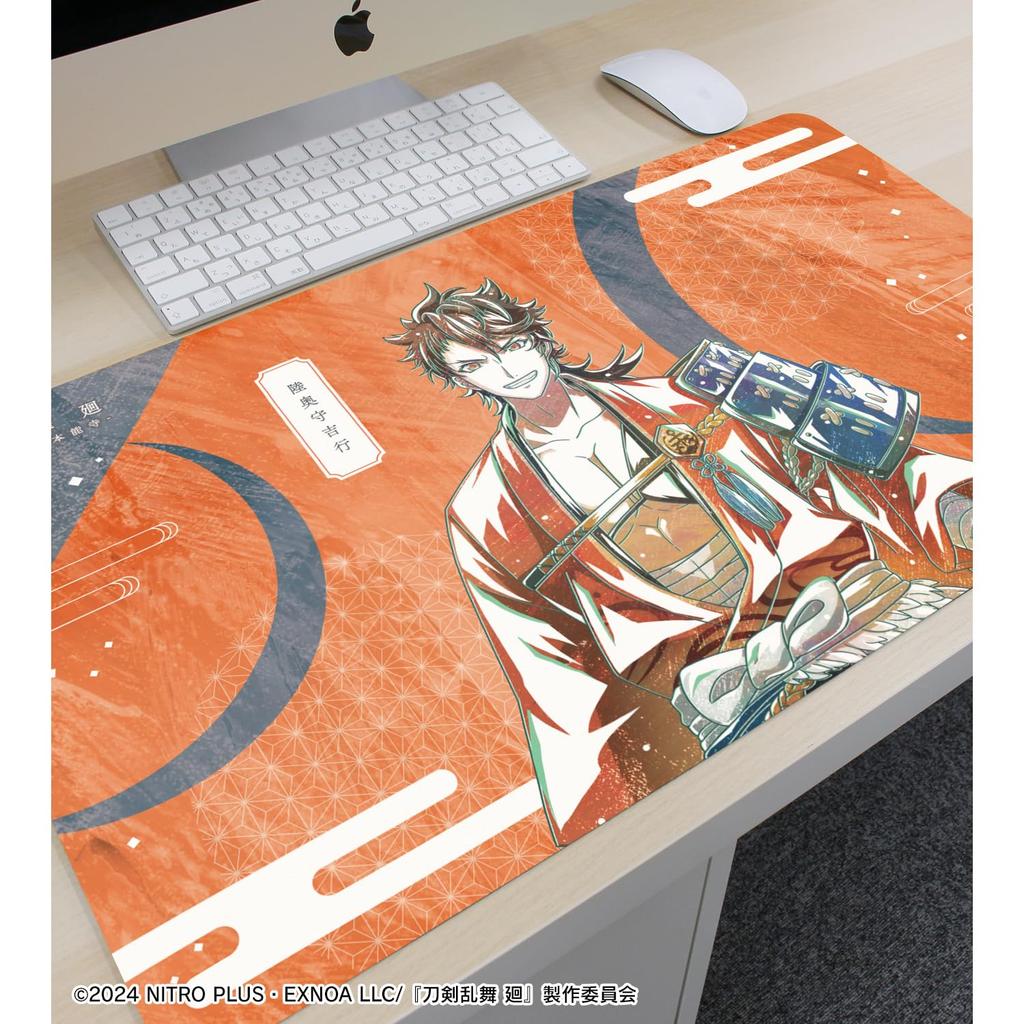 Anime Ranbu Kai Kyoden Burning Mutsunokami Yoshiyuki Touken Ranbu Kai Kyoden Burning Honnoji Ani Art 2nd Edition Desk Mat "Touken Honnoji"