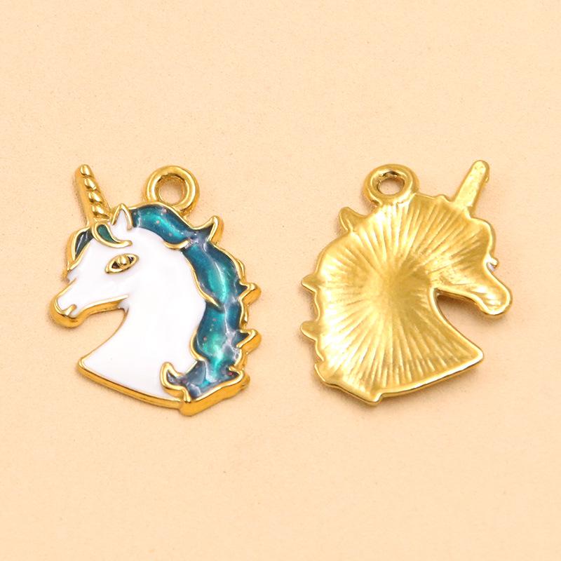 18K Gold Plated Animal Pendants: Giraffe, Duck, Elephant Jewelry for DIY Bracelets & Necklaces
