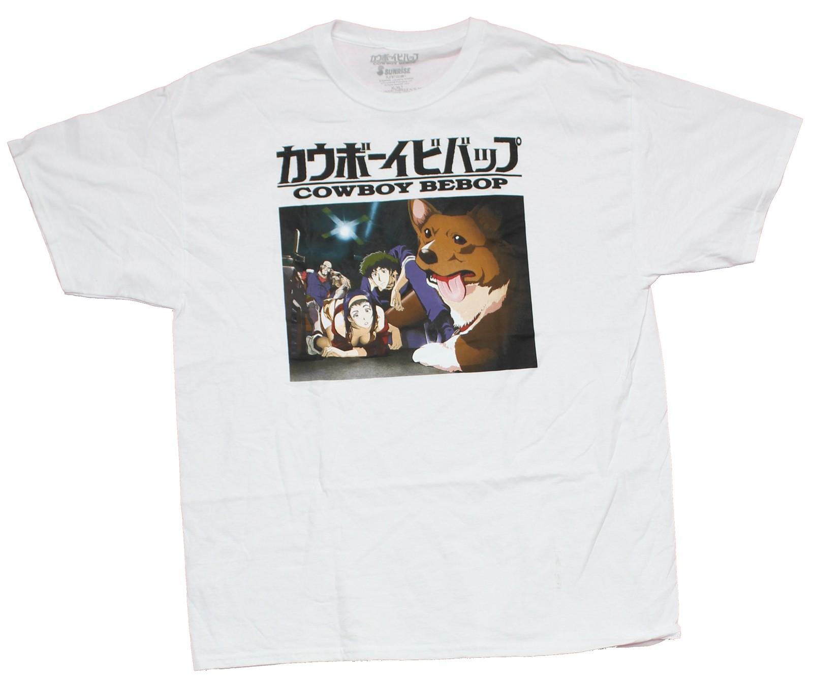 Cowboy Bebop Mens T-Shirt - Logo Over Group Image XL
